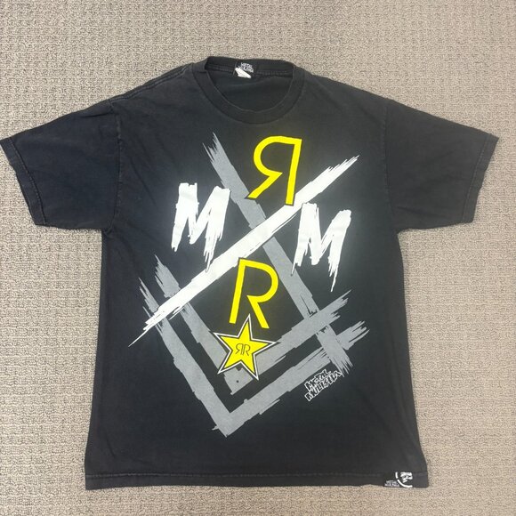 Vintage Metal Mulisha Shirt Cotton Crewneck Grapic Print Rockstar Energy Drink - Picture 1 of 12